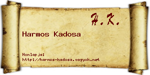 Harmos Kadosa névjegykártya